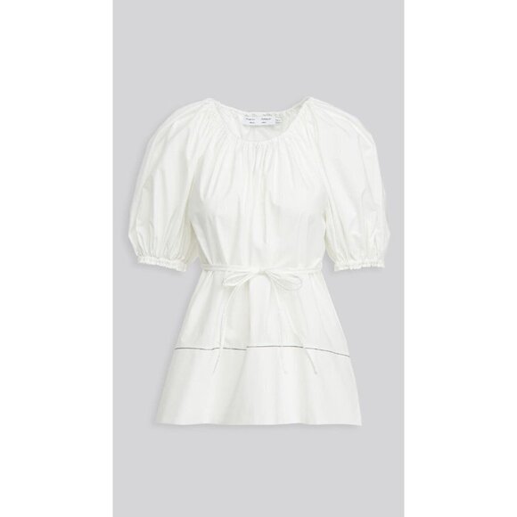 PROENZA Schouler Women BNWOT White Puff Sleeve Poplin Top New White Label - Picture 2 of 15